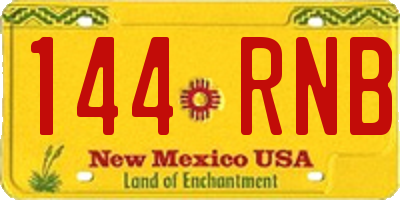NM license plate 144RNB