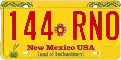 NM license plate 144RNO