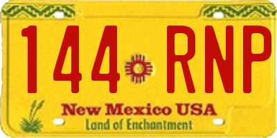 NM license plate 144RNP