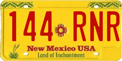 NM license plate 144RNR