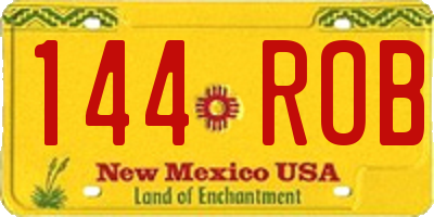 NM license plate 144ROB
