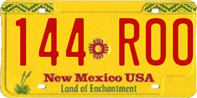 NM license plate 144ROO