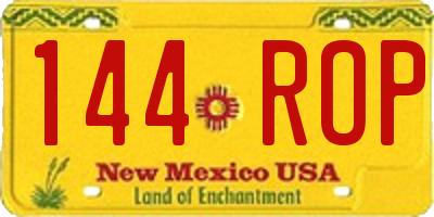 NM license plate 144ROP