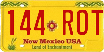 NM license plate 144ROT