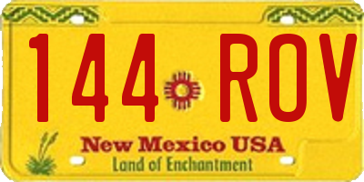 NM license plate 144ROV