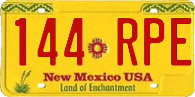NM license plate 144RPE