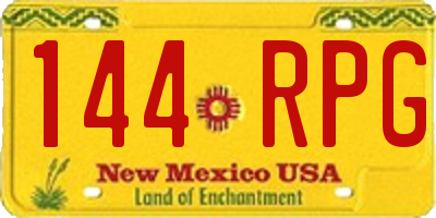 NM license plate 144RPG