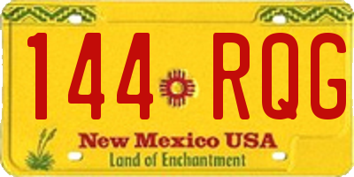 NM license plate 144RQG