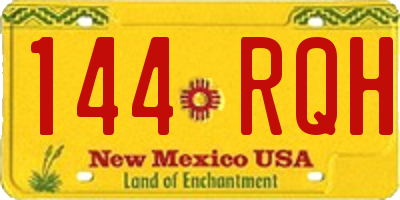 NM license plate 144RQH