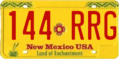 NM license plate 144RRG
