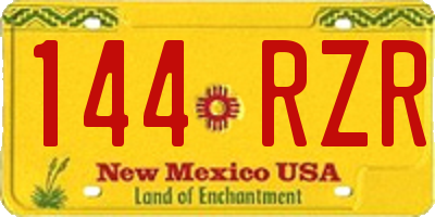 NM license plate 144RZR