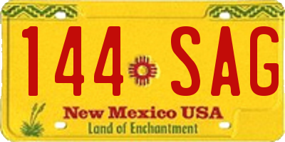 NM license plate 144SAG
