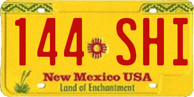 NM license plate 144SHI