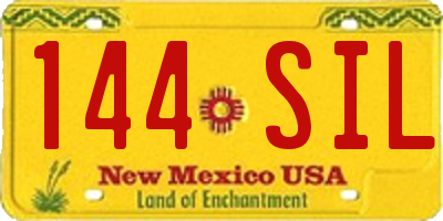 NM license plate 144SIL