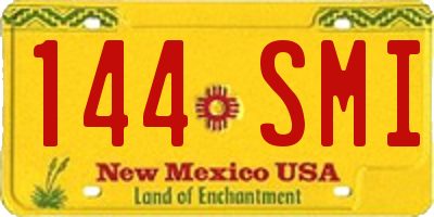 NM license plate 144SMI
