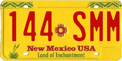 NM license plate 144SMM