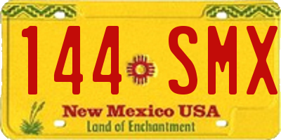 NM license plate 144SMX