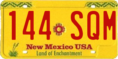 NM license plate 144SQM
