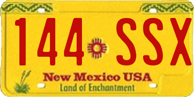 NM license plate 144SSX