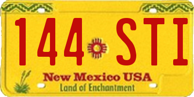 NM license plate 144STI