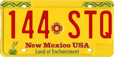 NM license plate 144STQ