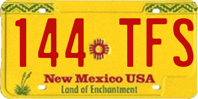 NM license plate 144TFS