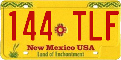NM license plate 144TLF