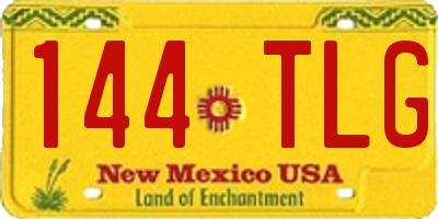 NM license plate 144TLG