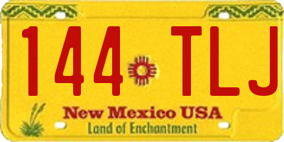 NM license plate 144TLJ