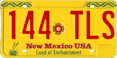 NM license plate 144TLS
