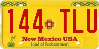 NM license plate 144TLU
