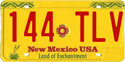 NM license plate 144TLV