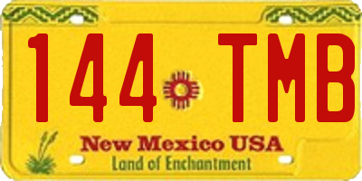 NM license plate 144TMB