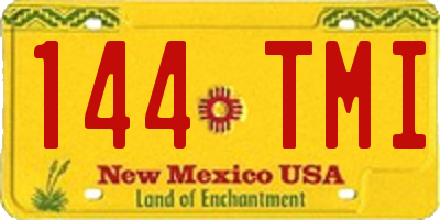 NM license plate 144TMI