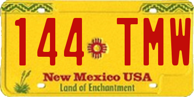 NM license plate 144TMW