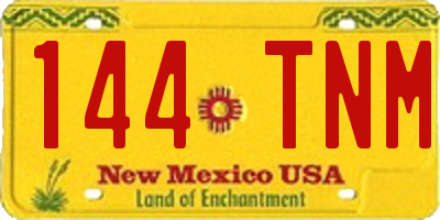 NM license plate 144TNM