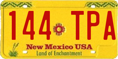 NM license plate 144TPA
