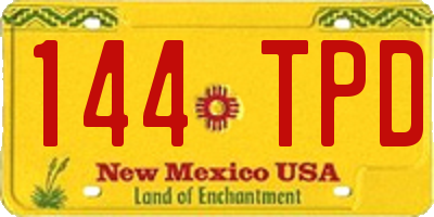 NM license plate 144TPD