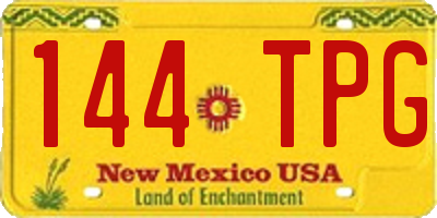 NM license plate 144TPG