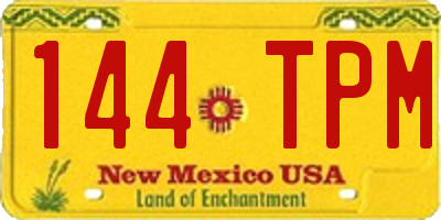 NM license plate 144TPM