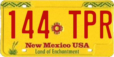 NM license plate 144TPR