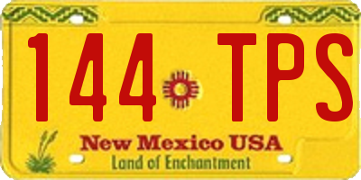 NM license plate 144TPS