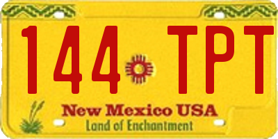 NM license plate 144TPT