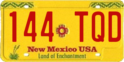 NM license plate 144TQD