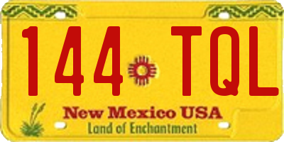 NM license plate 144TQL