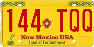 NM license plate 144TQQ