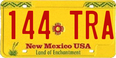 NM license plate 144TRA