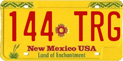 NM license plate 144TRG