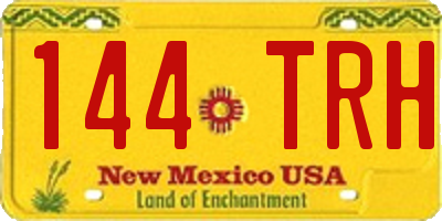 NM license plate 144TRH