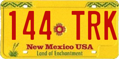 NM license plate 144TRK